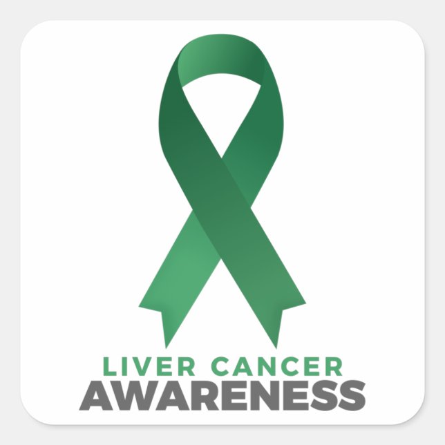 Motivational Liver Cancer Awareness quotes sayings Square Sticker (Front)