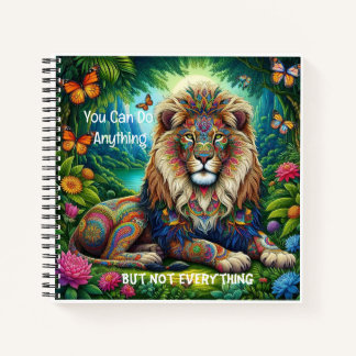 Motivational loin art Spiral note book