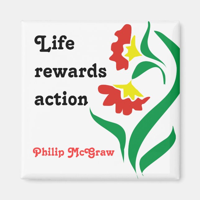 Motivational Magnet-Life Quotation Magnet (Front)