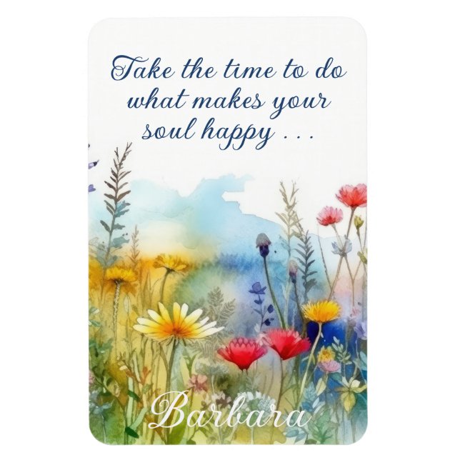 Motivational Make Your Soul Happy Personalised Magnet (Vertical)