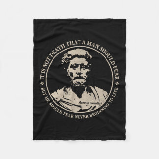 Motivational Marcus Aurelius Quote On Fear Fleece Blanket