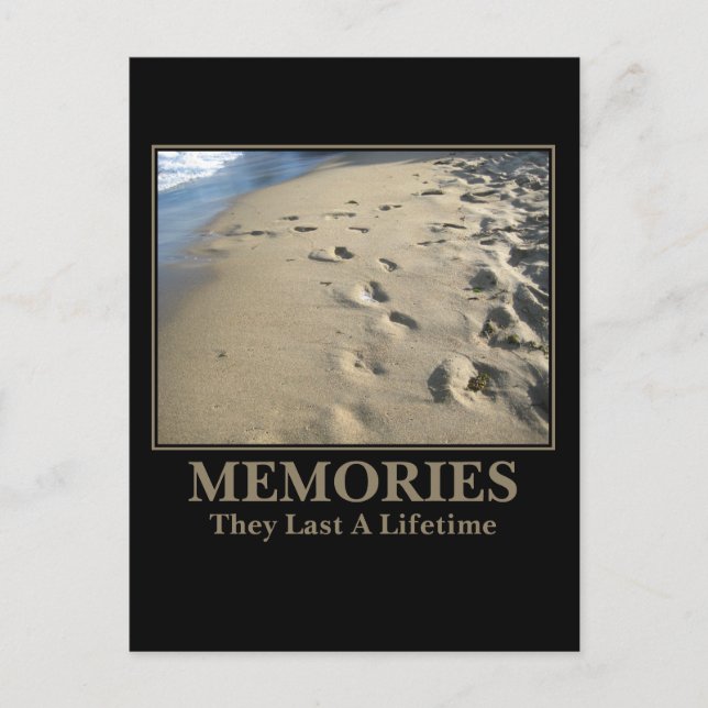 Motivational: Memories Last a Lifetime Postcard (Front)