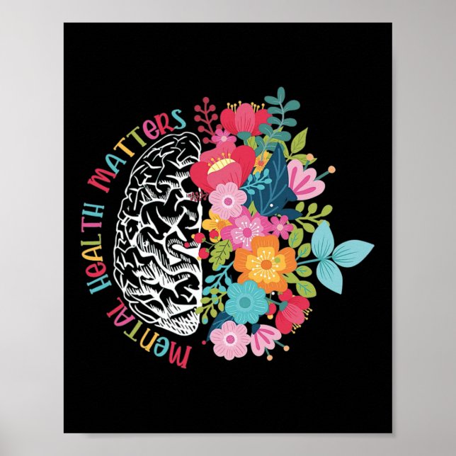 Motivational Mental Health Matters Inspirational  Poster (Front)