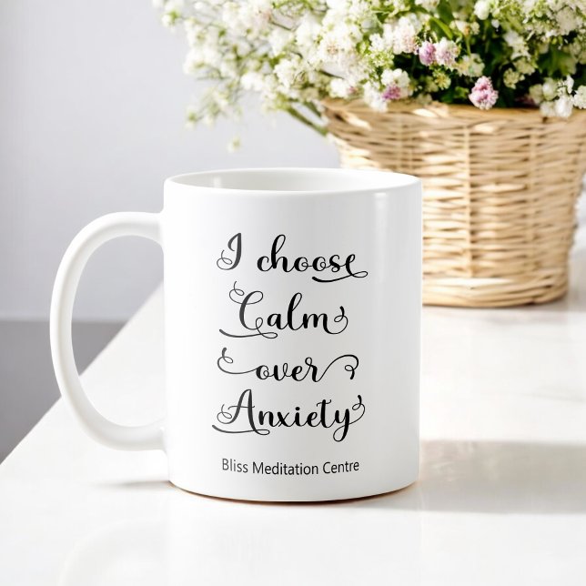 Motivational Mental Health Quote Black White Mug (Creator Uploaded)