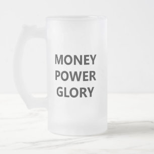 Motivational Minimalist Frosted Glass Beer Mug