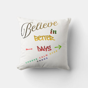 Motivational Minimalist Modern Text Design Cushion