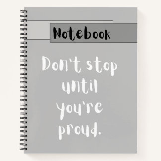 Motivational Minimalist Printable Spiral Notebook