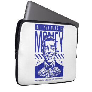 Motivational Money Art Laptop Sleeve- Professional Sleeve