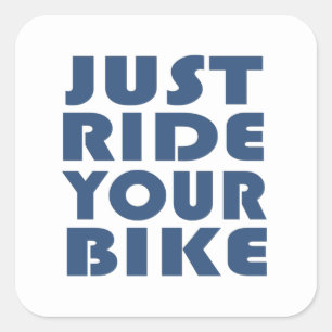 Motivational mountain bike quote square sticker