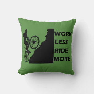 Motivational Mountain Biking - Funny Cycling Quote Cushion