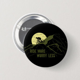 Motivational Mountain Biking Quote - Funny Cycling 6 Cm Round Badge