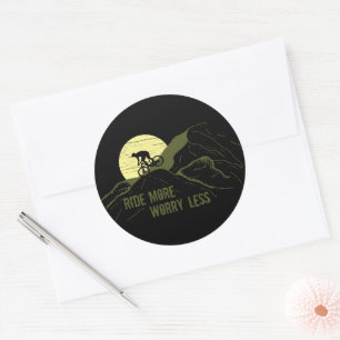 Motivational Mountain Biking Quote - Funny Cycling Classic Round Sticker