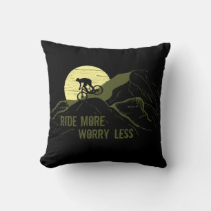 Motivational Mountain Biking Quote - Funny Cycling Cushion