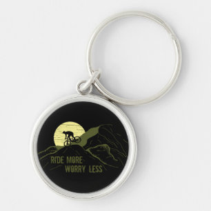 Motivational Mountain Biking Quote - Funny Cycling Key Ring