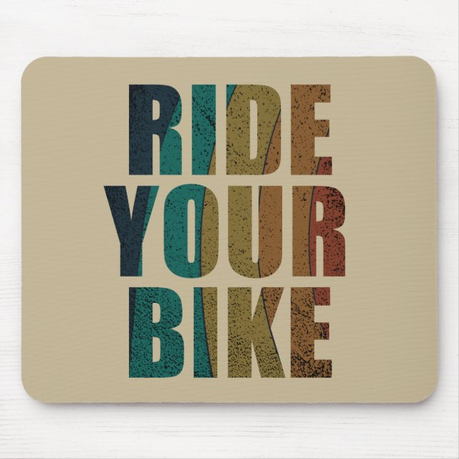 motivational mountain biking quote mouse mat (Front)