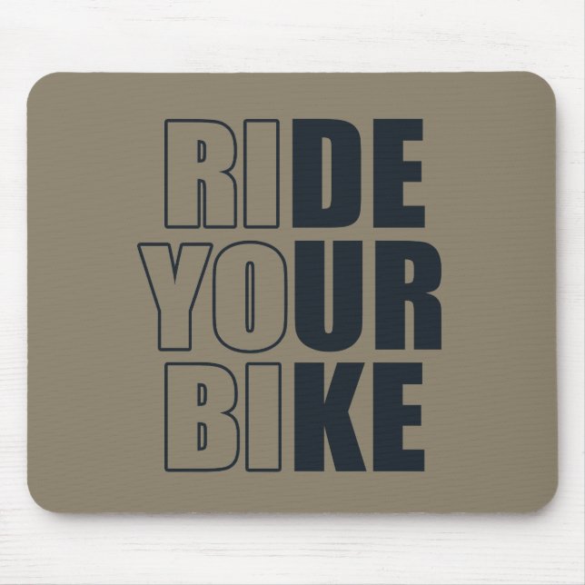 motivational mountain biking quote mouse mat (Front)