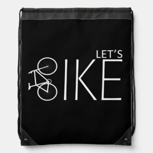 Motivational mountain biking quotes drawstring bag