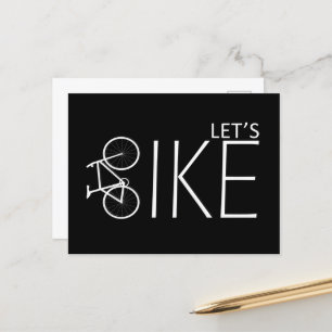 Motivational mountain biking quotes holiday postcard