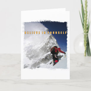 Motivational mountain climber card