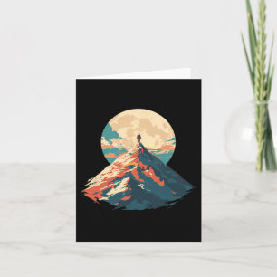 Motivational Mountain Peak Climbing Design - Natur Card