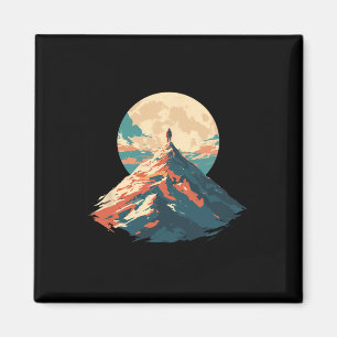 Motivational Mountain Peak Climbing Design - Natur Magnet