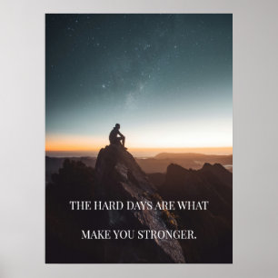 Motivational mountain sky poster