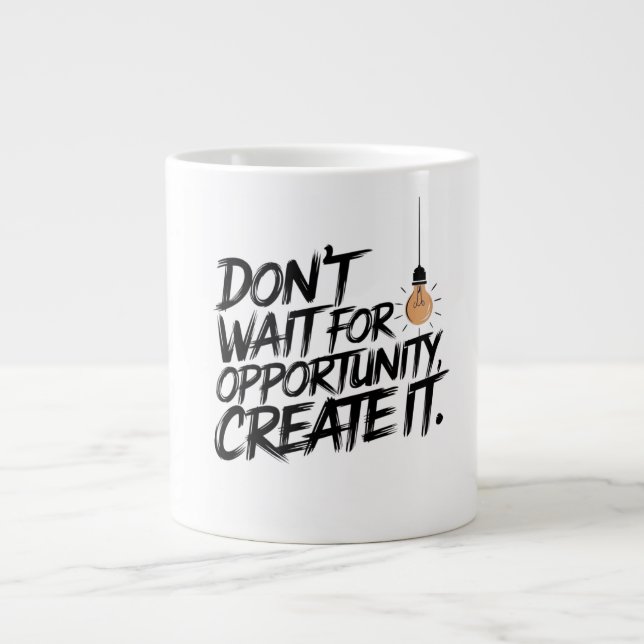 motivational mug, inspirational  large coffee mug (Front)