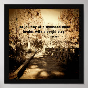 motivational nature poster zen quote on sepia