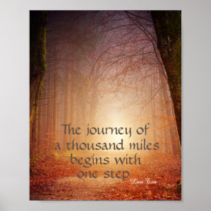 motivational nature poster zen quote the journey