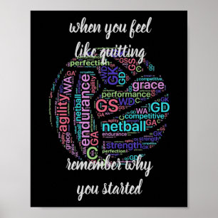 Motivational Netball Quote Poster