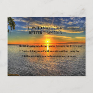 Motivational New Year Resolution Postcard