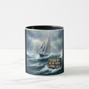 Motivational Ocean Storm Art Mug