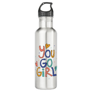 Motivational One Cool Girl You Go Girl Clipart Gir 710 Ml Water Bottle