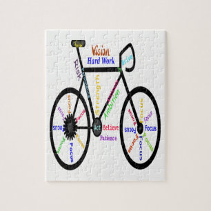 Motivational or Inspirational Bike Words Jigsaw Puzzle