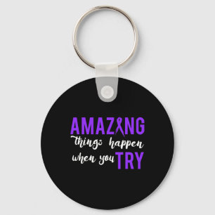 Motivational Pancreatic Cancer Awareness Gift For Key Ring