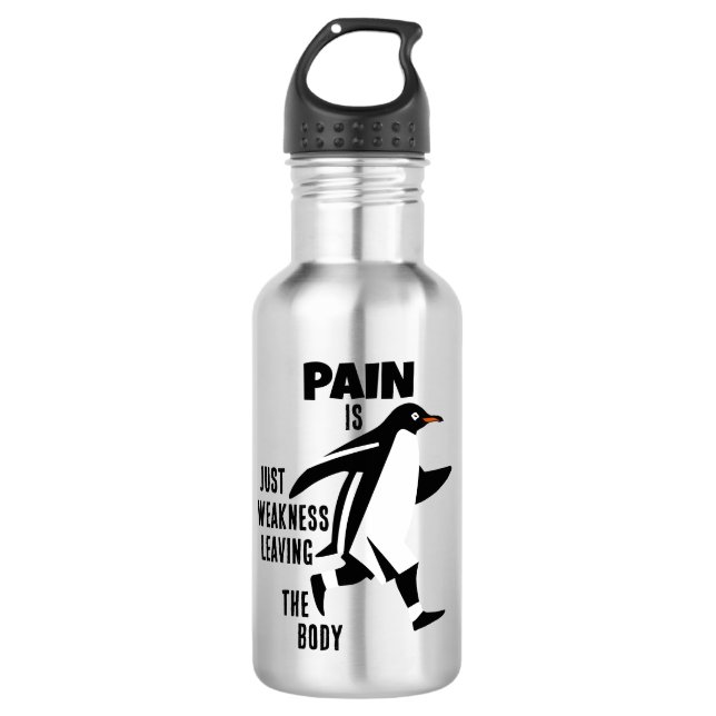 Motivational Penguin 532 Ml Water Bottle (Front)