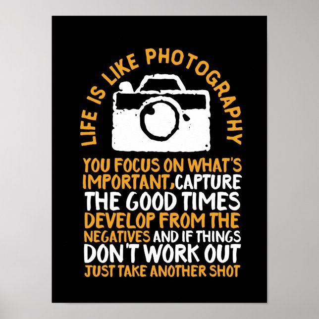 Motivational Photography Focus On What's Important Poster (Front)