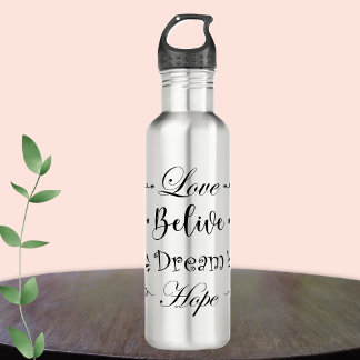 Motivational Phrases Stainless Steel Water Bottle