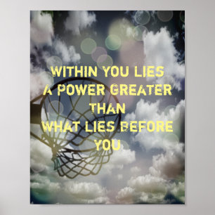 Motivational Picture Quote Netball Poster