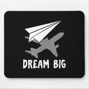 Motivational Pilot Aerospace Engineer Dream Paper Mouse Mat