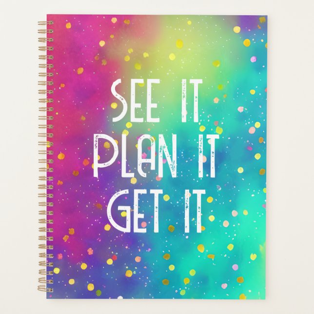 Motivational Planner Watercolor Spots (Front)