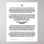 Motivational Poem IF by Rudyard Kipling Poster<br><div class="desc">Motivational Poem IF by Rudyard Kipling Poster</div>