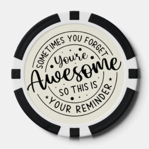 Motivational Poker Chip Gift, Fun Casino Game
