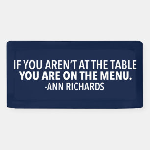 Motivational Political Quote by Ann Richards Blue Banner