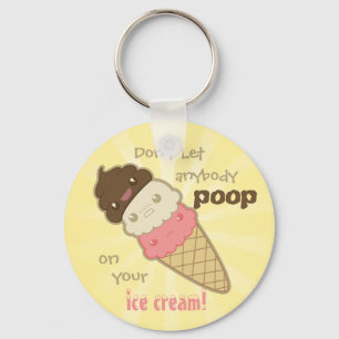 Motivational Poop on Ice Cream Key Ring