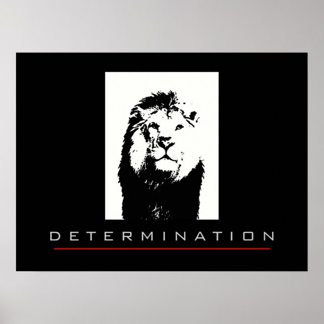 Motivational Pop Art Lion Poster Print (Front)