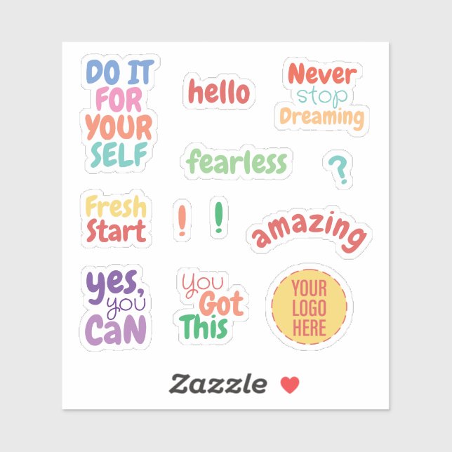 Motivational Positive Encouragement Stickers Set (Sheet)