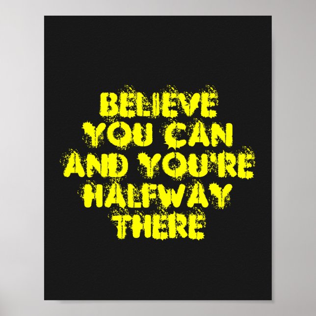 Motivational Positivity Success Quotes Poster (Front)