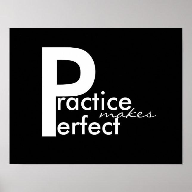 motivational poster black and white modern bold (Front)