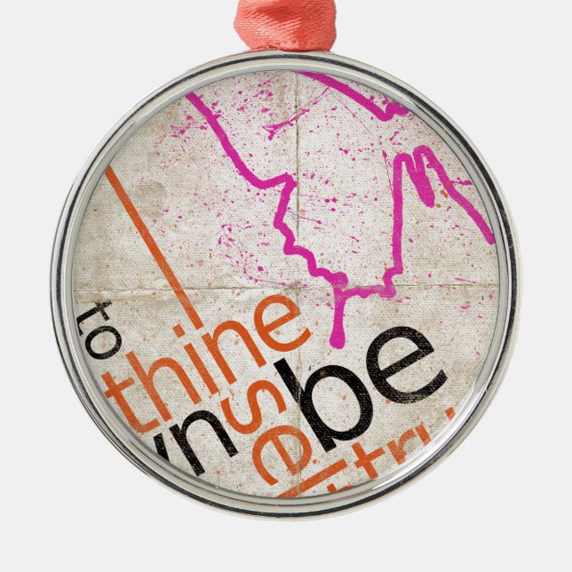 Motivational Poster Metal Tree Decoration (Front)